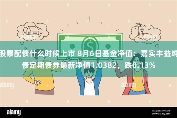 股票配债什么时候上市 8月6日基金净值：嘉实丰益纯债定期债券最新净值1.0382，跌0.13%