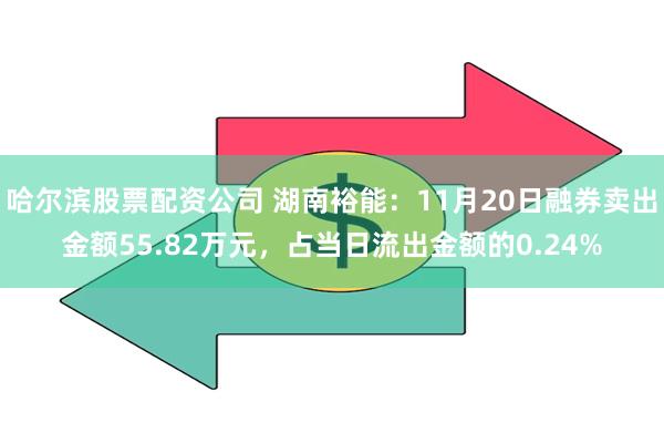 哈尔滨股票配资公司 湖南裕能：11月20日融券卖出金额55.82万元，占当日流出金额的0.24%