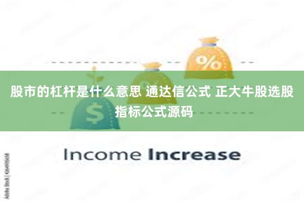 股市的杠杆是什么意思 通达信公式 正大牛股选股 指标公式源码