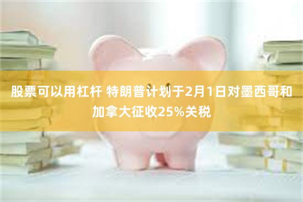 股票可以用杠杆 特朗普计划于2月1日对墨西哥和加拿大征收25%关税