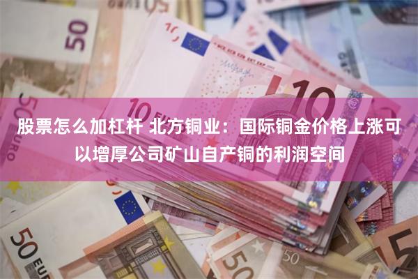 股票怎么加杠杆 北方铜业：国际铜金价格上涨可以增厚公司矿山自产铜的利润空间